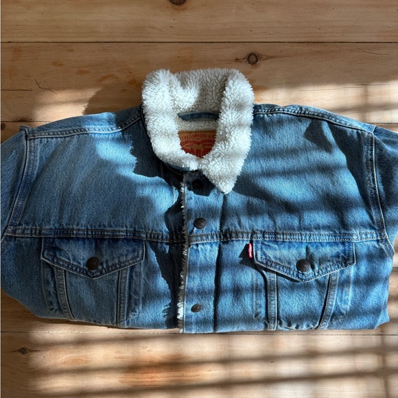 Levi's Mens 16365 0110 Sherpa Denim Trucker Jacket - Picture 3 of 14